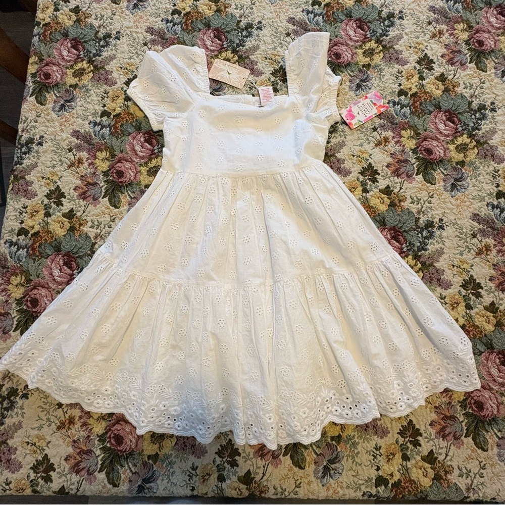 Tommy Bahama White Eyelet Kids Dress